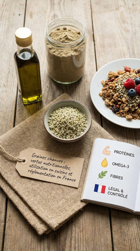 Graines chanvre : vertus nutritionnelles, utilisation en cuisine et réglementation en france