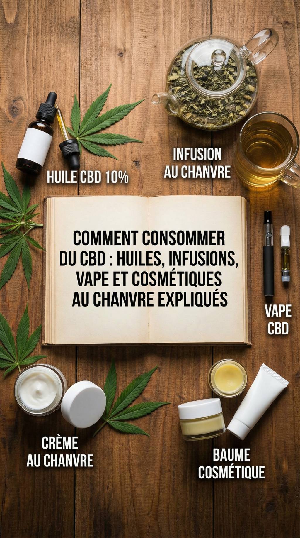 Comment consommer du cbd : huiles, infusions, vape et cosmétiques au chanvre expliqués