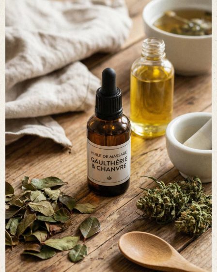 Faire son huile de massage gaultherie : associer la gaulthérie et le chanvre pour soulager les tensions