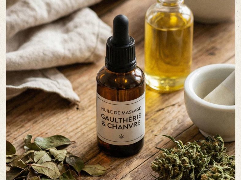Faire son huile de massage gaultherie : associer la gaulthérie et le chanvre pour soulager les tensions